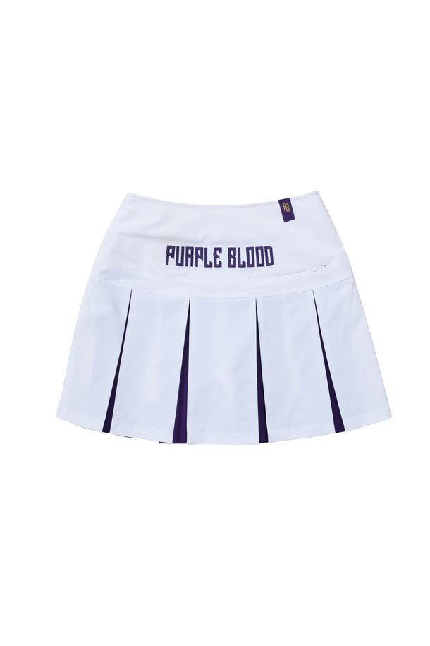PURPLE BLOOD Contrast Pleats Skirt
