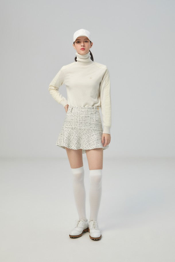 WOOL TWEED PEPLUM SKIRT