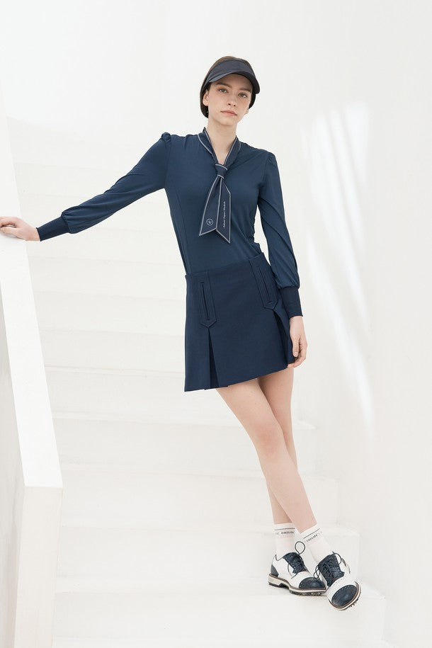 MARINE PLEATS SKIRT