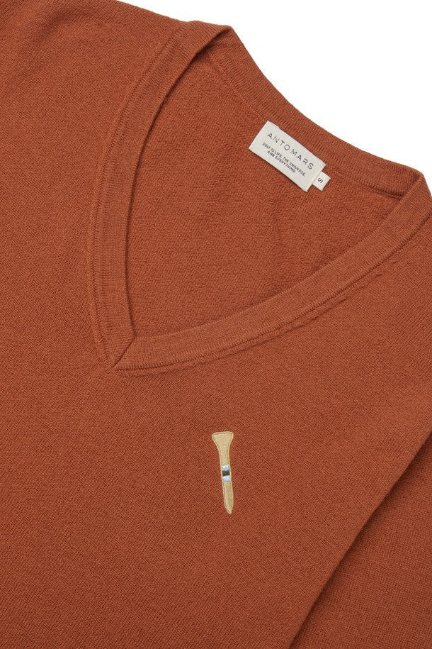 Tee Logo Knit V-neck Men