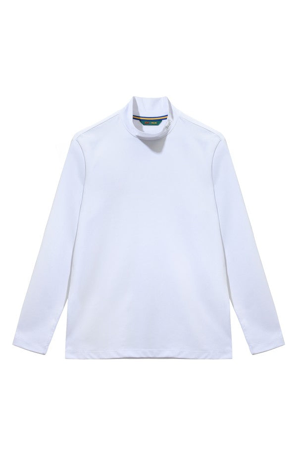 Mock-Neck Long-Sleeve Men T-Shirt(mock-neck long-sleeved T-shirt)