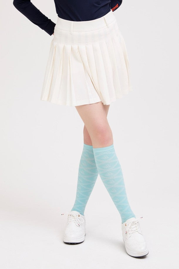 DF Ivory Basic Pleats Mini Skirt (DWSK2B312IV)