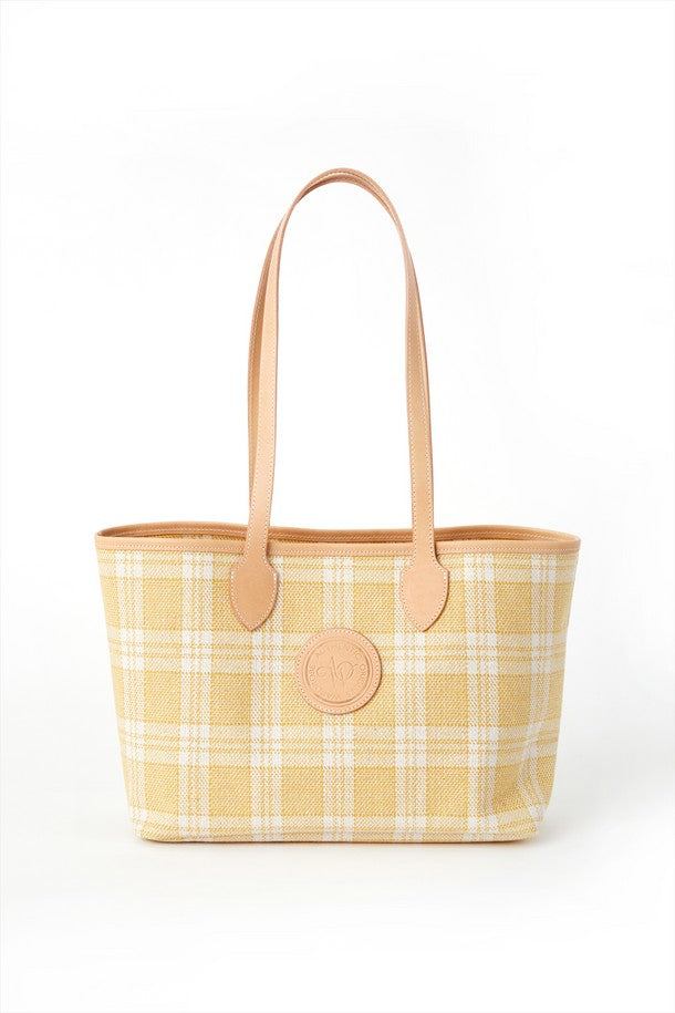 LEATHER COMBIE CHECK HANDBAG