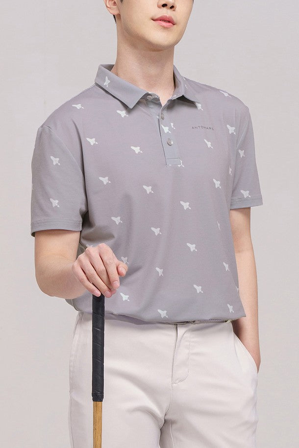 Spaceship Pattern Polo Men