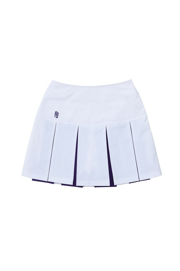PURPLE BLOOD Contrast Pleats Skirt